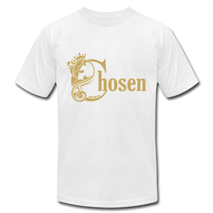 Chosen Unisex Jersey T-Shirt by Bella + Canvas - white