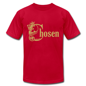 Chosen Unisex Jersey T-Shirt by Bella + Canvas - red