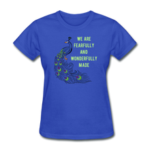 Load image into Gallery viewer, Fearfully and Wonderfully Made Women&#39;s T-Shirt - royal blue
