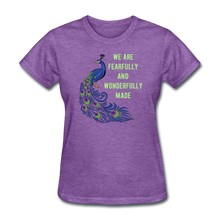 Load image into Gallery viewer, Fearfully and Wonderfully Made Women&#39;s T-Shirt - purple heather
