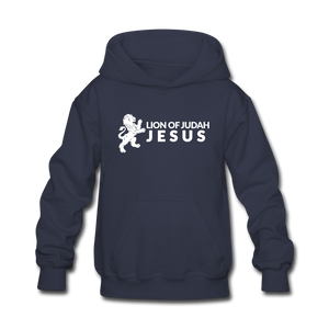 Lion of Judah (Inspired by Kendall) Kids' Hoodie - navy