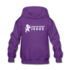 Lion of Judah (Inspired by Kendall) Kids' Hoodie - purple