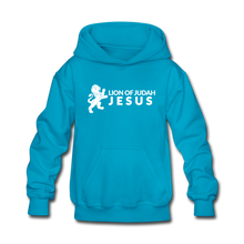 Load image into Gallery viewer, Lion of Judah (Inspired by Kendall) Kids&#39; Hoodie - turquoise
