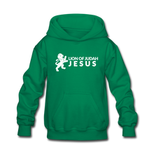 Load image into Gallery viewer, Lion of Judah (Inspired by Kendall) Kids&#39; Hoodie - kelly green

