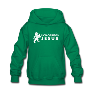 Lion of Judah (Inspired by Kendall) Kids' Hoodie - kelly green