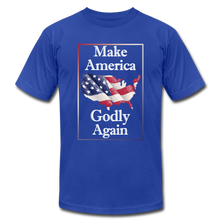Load image into Gallery viewer, Make America Godly Again Unisex Jersey T-Shirt by Bella + Canvas - royal blue
