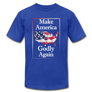 Make America Godly Again Unisex Jersey T-Shirt by Bella + Canvas - royal blue