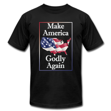 Load image into Gallery viewer, Make America Godly Again Unisex Jersey T-Shirt by Bella + Canvas - black

