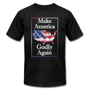 Make America Godly Again Unisex Jersey T-Shirt by Bella + Canvas - black