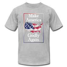 Load image into Gallery viewer, Make America Godly Again Unisex Jersey T-Shirt by Bella + Canvas - heather gray
