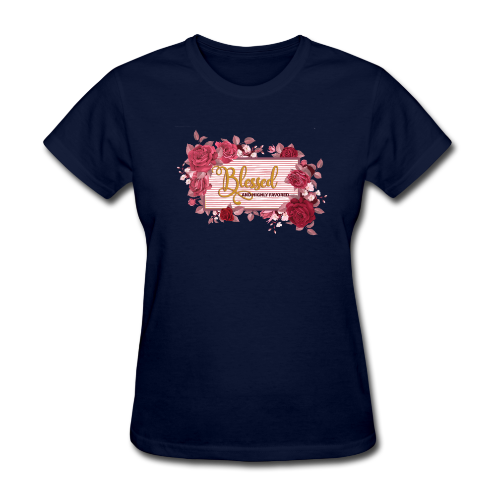 Blessed and Highly Favored - navy