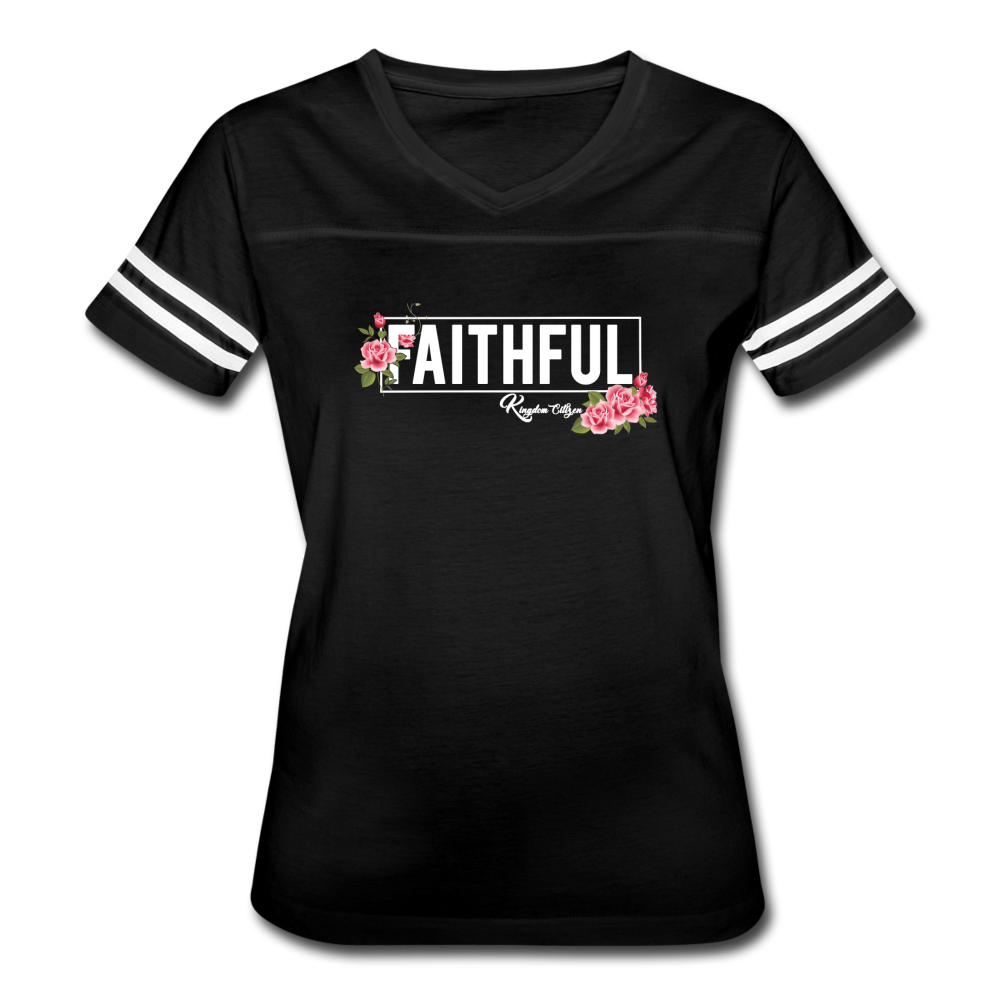 Faithful Women’s Vintage Sport T-Shirt - black/white