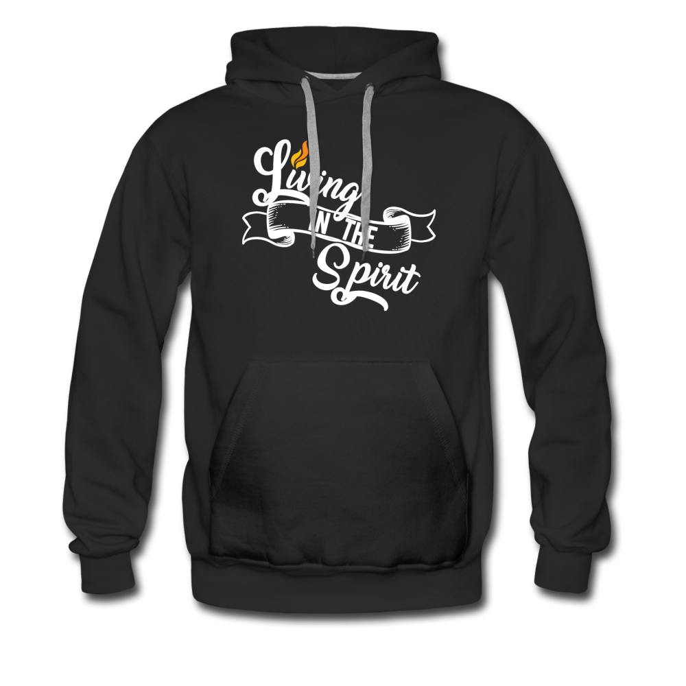 Living in the Spirit Men’s Premium Hoodie - black