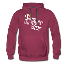 Load image into Gallery viewer, Living in the Spirit Men’s Premium Hoodie - burgundy
