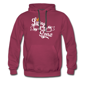 Living in the Spirit Men’s Premium Hoodie - burgundy