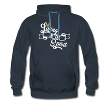 Load image into Gallery viewer, Living in the Spirit Men’s Premium Hoodie - navy
