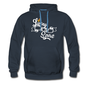 Living in the Spirit Men’s Premium Hoodie - navy