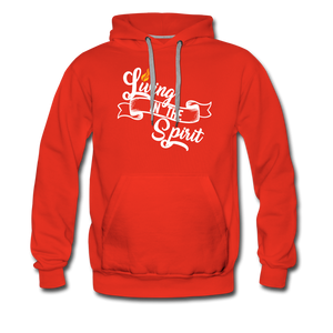 Living in the Spirit Men’s Premium Hoodie - red