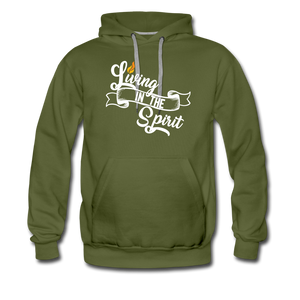 Living in the Spirit Men’s Premium Hoodie - olive green