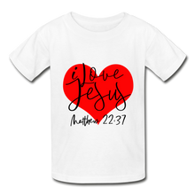 Load image into Gallery viewer, I Love Jesus Hanes Youth Tagless T-Shirt - white
