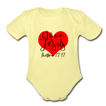 Load image into Gallery viewer, Organic Short Sleeve Baby Bodysuit - washed yellow
