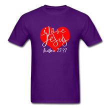 Load image into Gallery viewer, I Love Jesus Unisex Classic T-Shirt - purple
