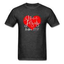 Load image into Gallery viewer, I Love Jesus Unisex Classic T-Shirt - heather black

