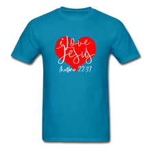 Load image into Gallery viewer, I Love Jesus Unisex Classic T-Shirt - turquoise
