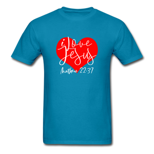 I Love Jesus Unisex Classic T-Shirt - turquoise