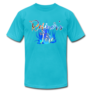 Refiner's Fire Unisex Jersey T-Shirt by Bella + Canvas - turquoise