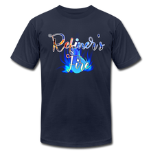Load image into Gallery viewer, Refiner&#39;s Fire Unisex Jersey T-Shirt by Bella + Canvas - navy
