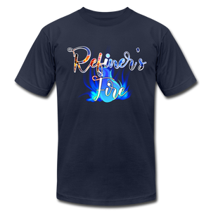 Refiner's Fire Unisex Jersey T-Shirt by Bella + Canvas - navy