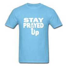 Load image into Gallery viewer, Stay Prayed Up Unisex Classic T-Shirt - aquatic blue
