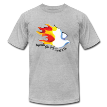 Load image into Gallery viewer, Baptism Water Holy Spirit Fire Unisex Jersey T-Shirt | Bella + Canvas 3001 - heather gray

