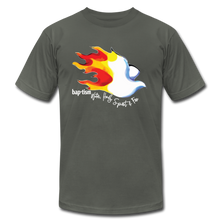Load image into Gallery viewer, Baptism Water Holy Spirit Fire Unisex Jersey T-Shirt by Bella + Canvas - asphalt
