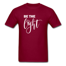 Load image into Gallery viewer, Be the Light Unisex Classic T-Shirt - burgundy

