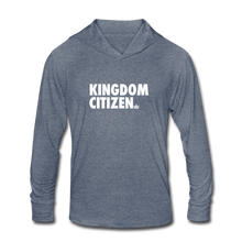 Load image into Gallery viewer, Kingdom Citizen Unisex Tri-Blend Hoodie Shirt - heather blue
