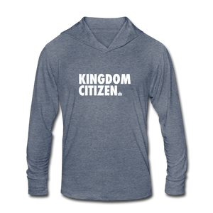 Kingdom Citizen Unisex Tri-Blend Hoodie Shirt - heather blue