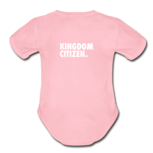 Load image into Gallery viewer, Kingdom Citizen Organic Short Sleeve Baby Bodysuit - light pink
