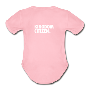 Kingdom Citizen Organic Short Sleeve Baby Bodysuit - light pink