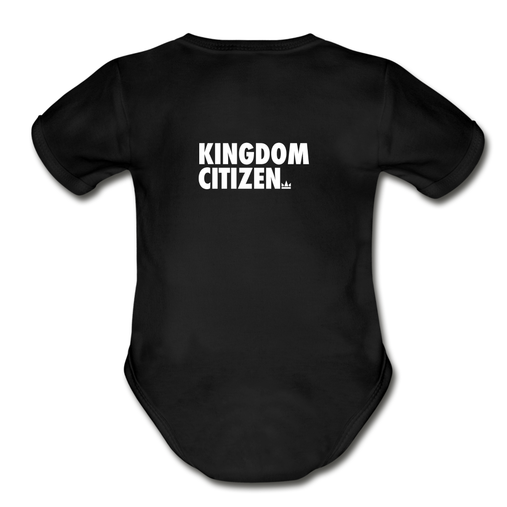 Kingdom Citizen Organic Short Sleeve Baby Bodysuit - black