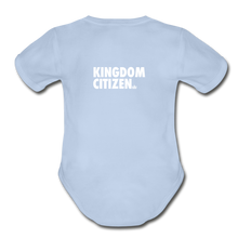 Load image into Gallery viewer, Kingdom Citizen Organic Short Sleeve Baby Bodysuit - sky
