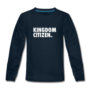 Kingdom Citizen Kids' Premium Long Sleeve T-Shirt - deep navy