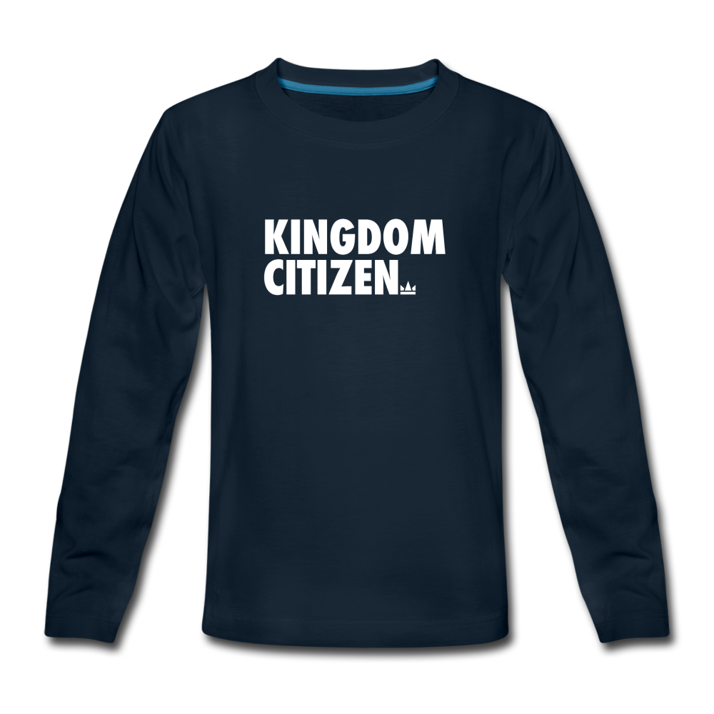 Kingdom Citizen Kids' Premium Long Sleeve T-Shirt - deep navy