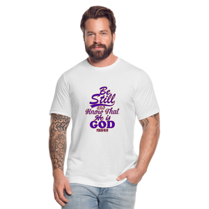 Be Still and Know That He is God Unisex Jersey T-Shirt by Bella + Canvas - white