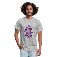 Load image into Gallery viewer, Be Still and Know That He is God Unisex Jersey T-Shirt by Bella + Canvas - heather gray
