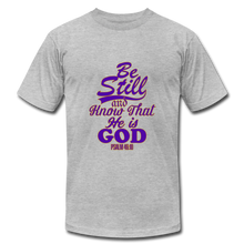 Load image into Gallery viewer, Be Still and Know That He is God Unisex Jersey T-Shirt by Bella + Canvas - heather gray
