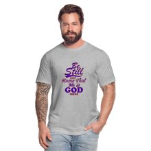 Load image into Gallery viewer, Be Still and Know That He is God Unisex Jersey T-Shirt by Bella + Canvas - heather gray
