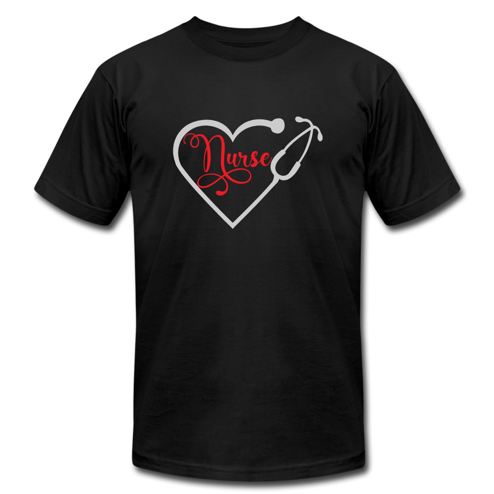 Nurse Unisex Jersey T-Shirt by Bella + Canvas - black