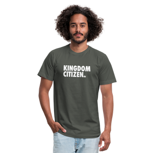 Kingdom Citizen Cool Grey Unisex Jersey T-Shirt by Bella + Canvas - asphalt